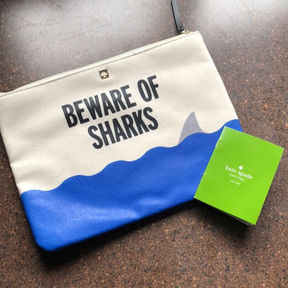 kate spade Handbags - Kate spade beware of sharks clutch